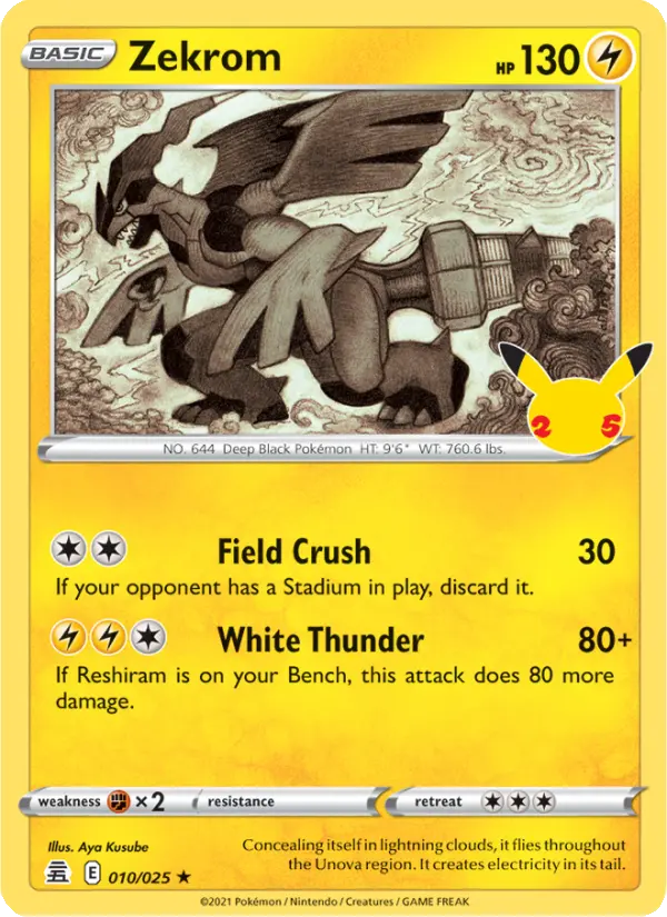 Zekrom 10 card from Celebrations