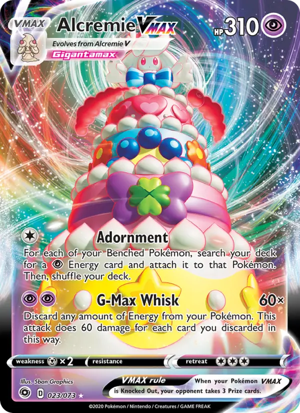 Alcremie VMAX 23 — Champion's Path 23, Holofoil finish