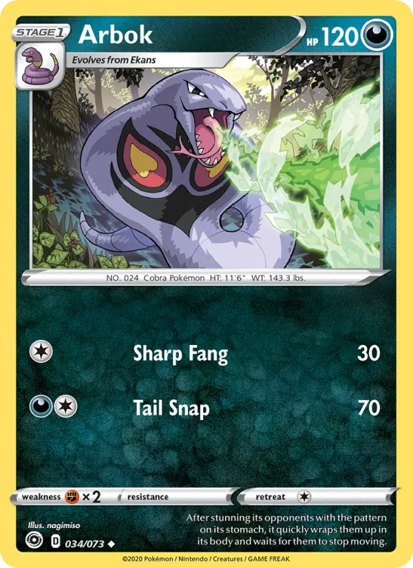 Arbok 34 — Champion's Path 34, Normal finish