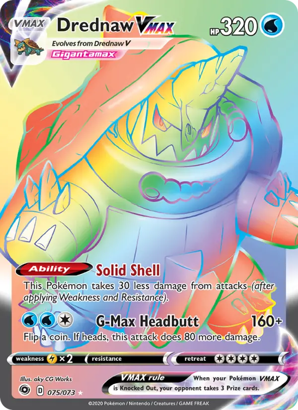 Drednaw VMAX 75 — Champion's Path 75, Holofoil finish