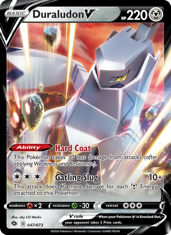 Duraludon V 47 — Champion's Path 47, Holofoil finish