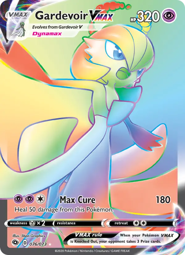 Gardevoir VMAX 76 card from Champion's Path