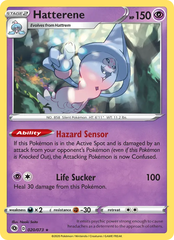 Hatterene 20 card from Champion's Path