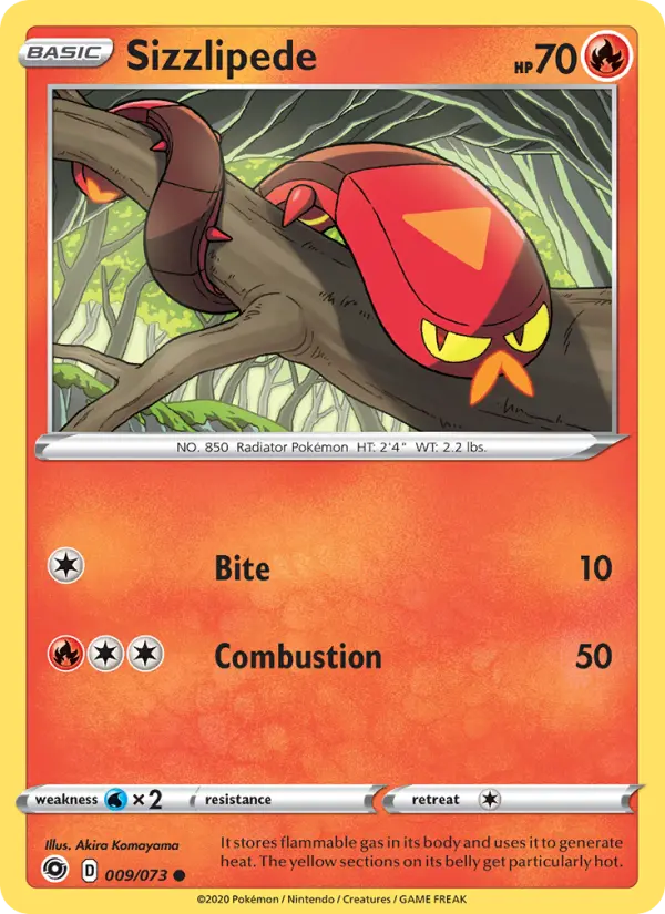 Sizzlipede 9 card from Champion's Path