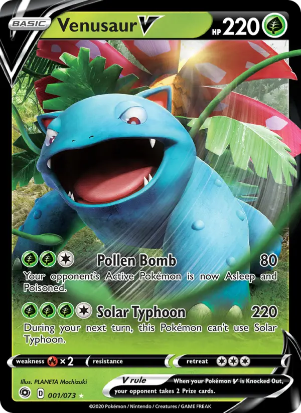Venusaur V 1 — Champion's Path 1, Holofoil finish