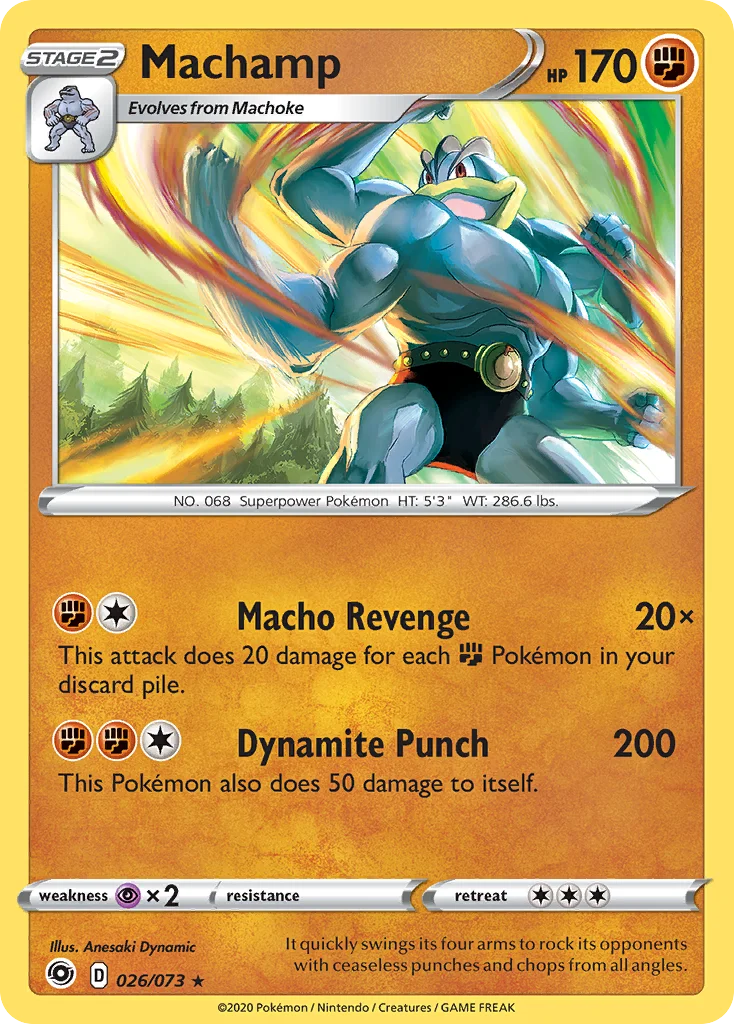 Machamp 26 card from Champion's Path