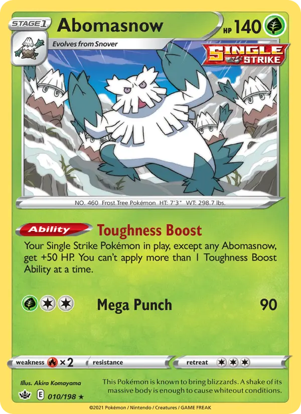 Abomasnow 10 card from Chilling Reign