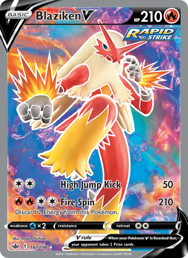 Blaziken V 161 — Chilling Reign 161, Holofoil finish