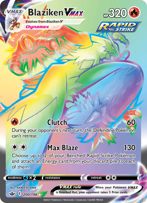 Blaziken VMAX 200 — Chilling Reign 200, Holofoil finish