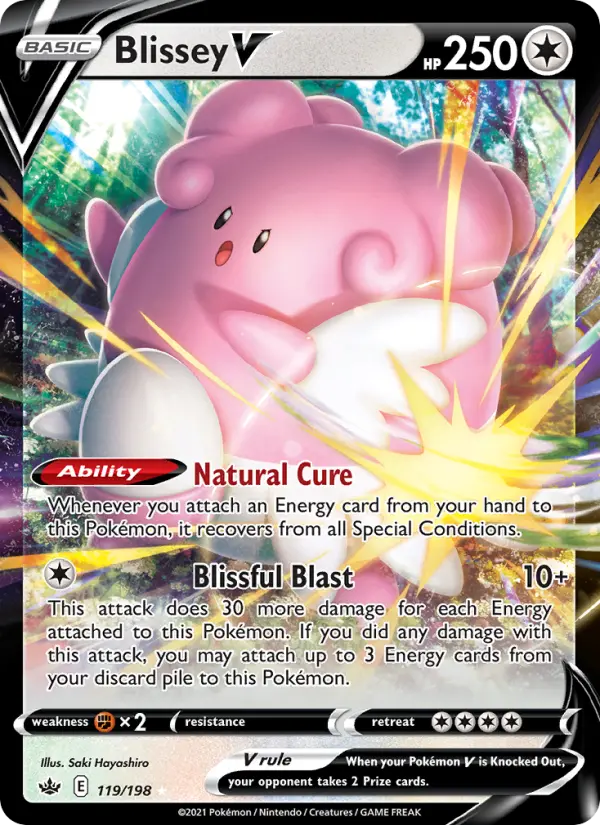 Blissey V 119 card from Chilling Reign