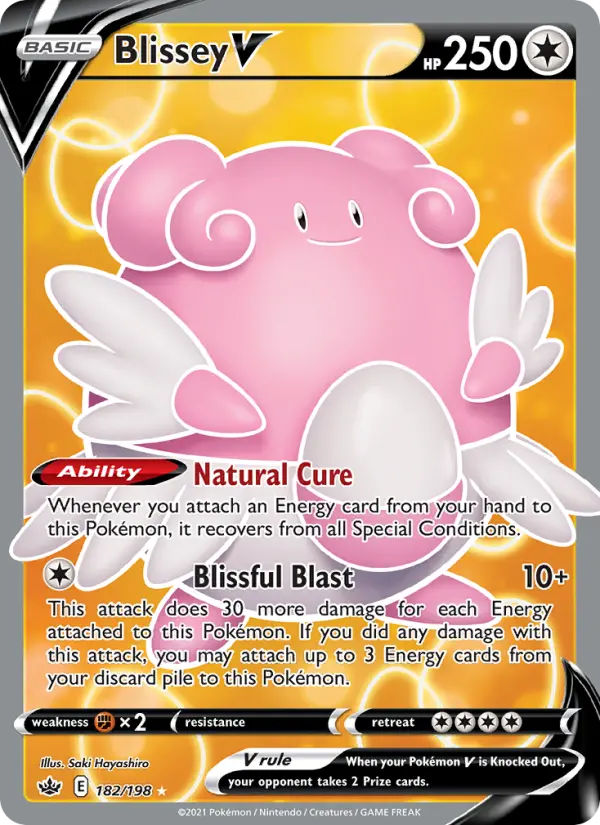 Blissey V 182 card from Chilling Reign