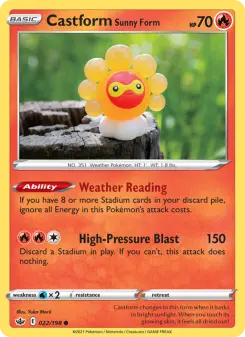 Castform Sunny Form 22 — Chilling Reign