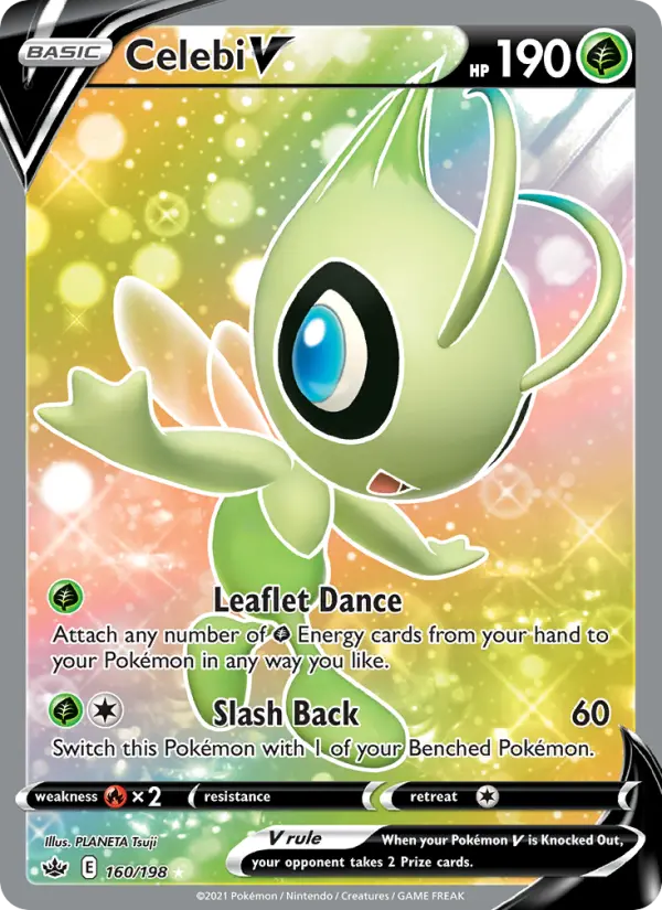Celebi V 160 card from Chilling Reign
