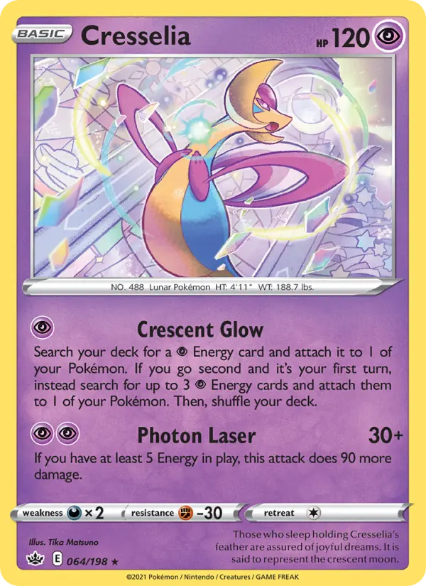 Cresselia 64 card from Chilling Reign