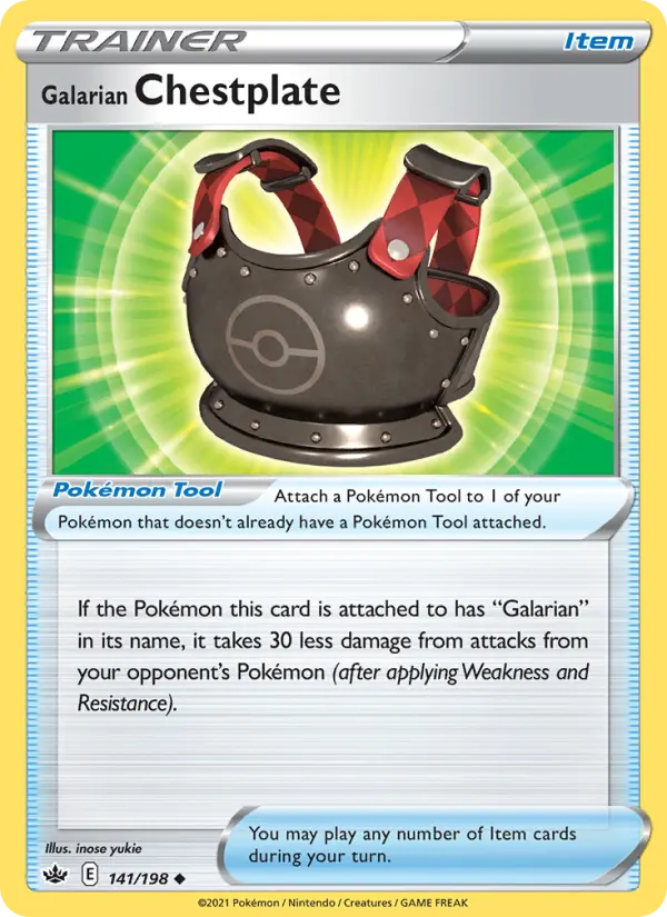 Galarian Chestplate 141 — Chilling Reign 141, Normal finish