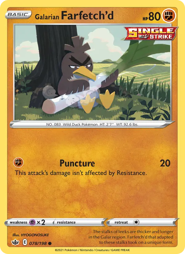 Galarian Farfetch'd 78 — Chilling Reign 78, Normal finish