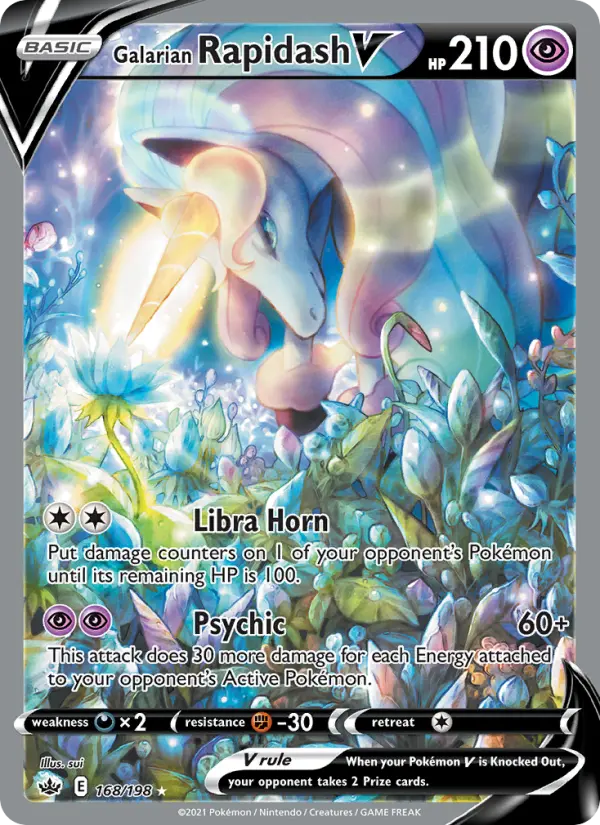 Galarian Rapidash V 168 card from Chilling Reign