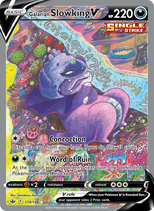 Galarian Slowking V 179 card from Chilling Reign