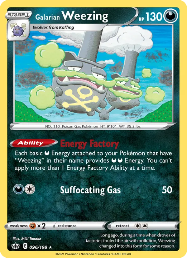 Galarian Weezing 96 — Chilling Reign 96, Normal finish