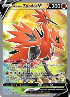 Galarian Zapdos V 173 — Chilling Reign