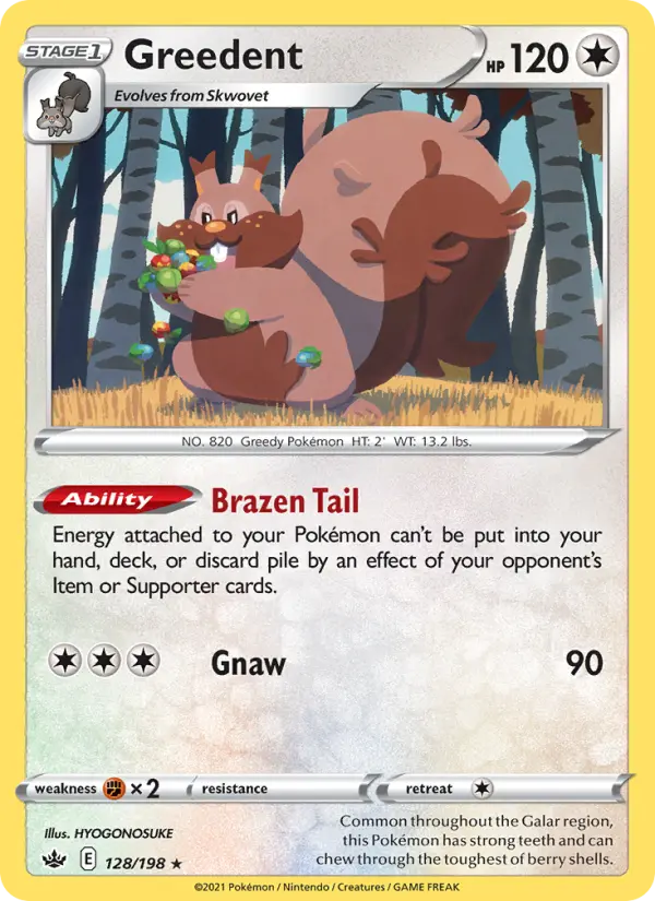 Greedent 128 card from Chilling Reign