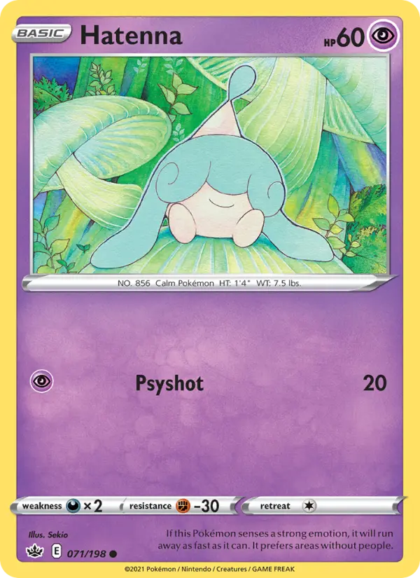 Hatenna 71 card from Chilling Reign