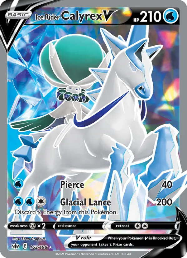 Ice Rider Calyrex V 163 card from Chilling Reign