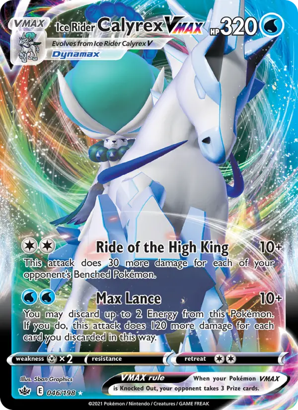 Ice Rider Calyrex VMAX 46 — Chilling Reign 46, Holofoil finish