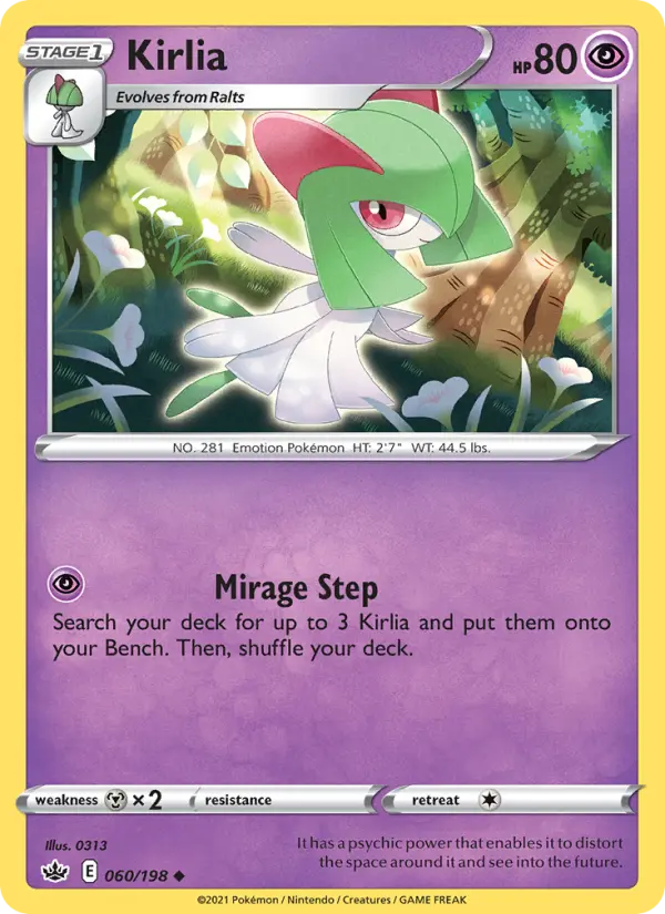 Kirlia 60 card from Chilling Reign