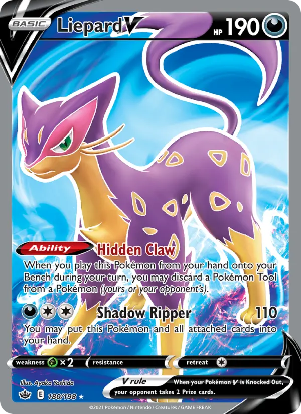 Liepard V 180 — Chilling Reign 180, Holofoil finish