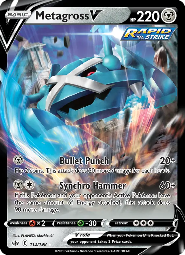 Metagross V 112 — Chilling Reign 112, Holofoil finish