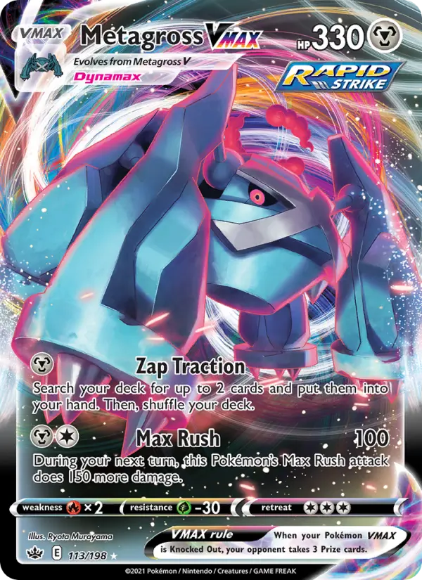 Metagross VMAX 113 card from Chilling Reign