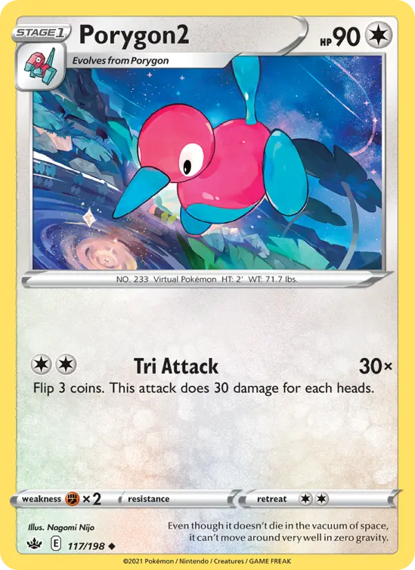 Porygon2 117 card from Chilling Reign