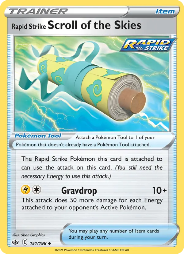 Rapid Strike Scroll of the Skies 151 card from Chilling Reign