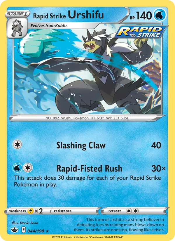 Rapid Strike Urshifu 44 — Chilling Reign 44, Holofoil finish