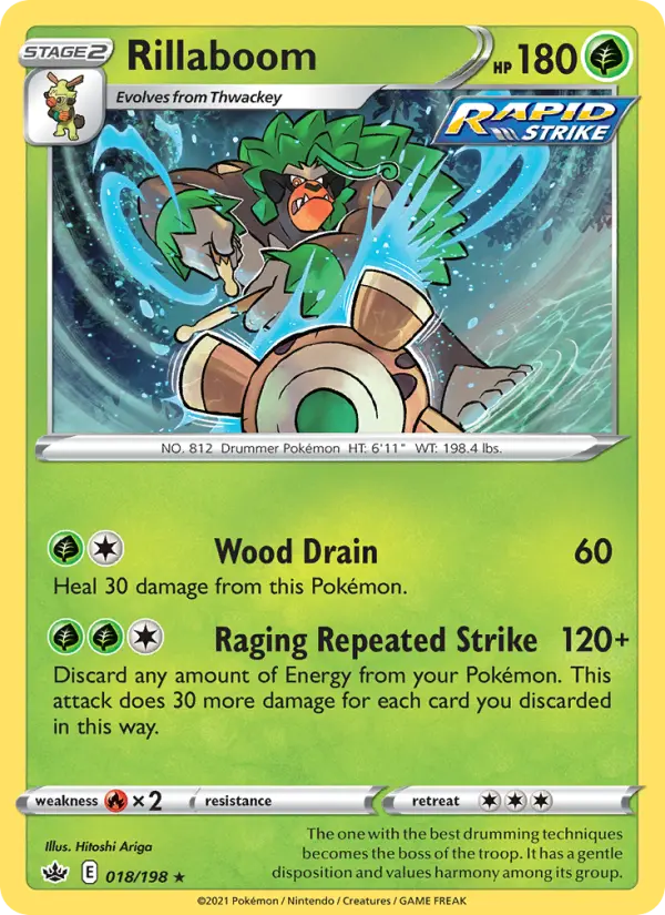 Rillaboom 18 card from Chilling Reign