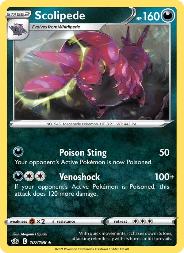 Scolipede 107 card from Chilling Reign