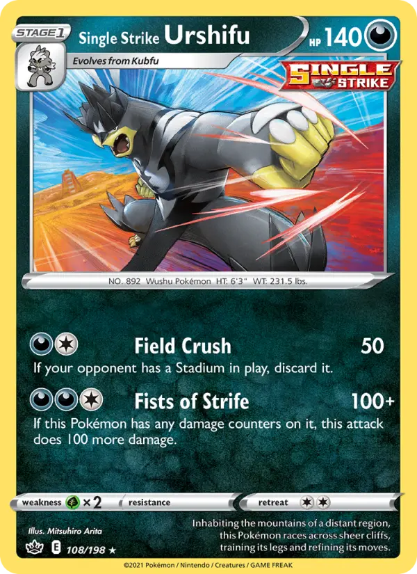 Single Strike Urshifu 108 — Chilling Reign 108, Holofoil finish
