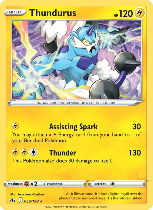 Thundurus 52 — Chilling Reign 52, Holofoil finish