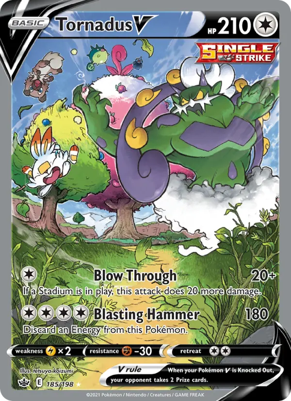 Tornadus V 185 card from Chilling Reign