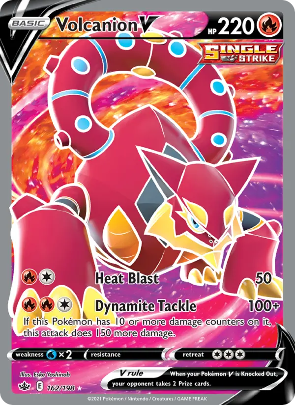 Volcanion V 162 — Chilling Reign 162, Holofoil finish