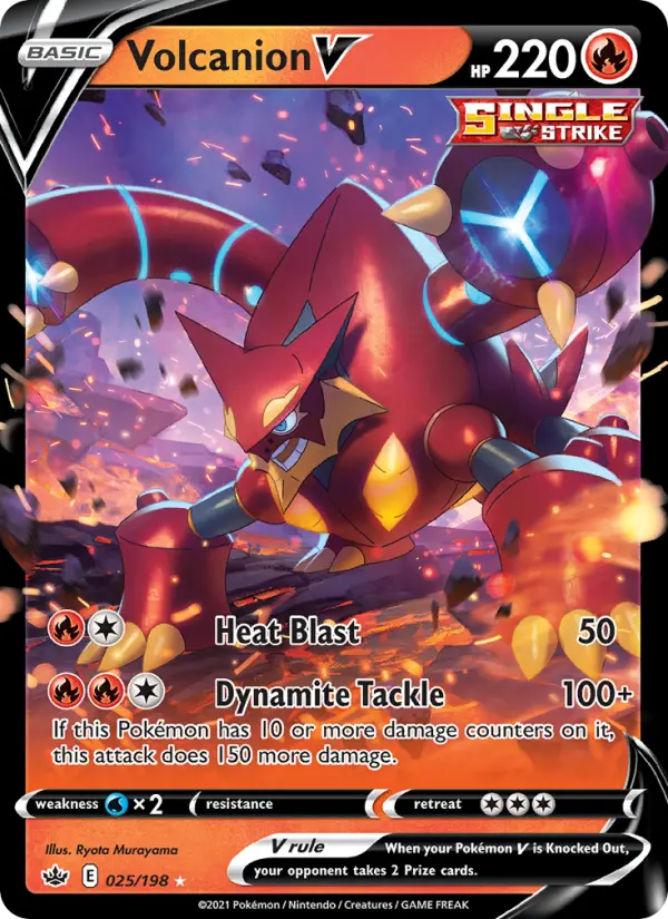 Volcanion V 25 card from Chilling Reign