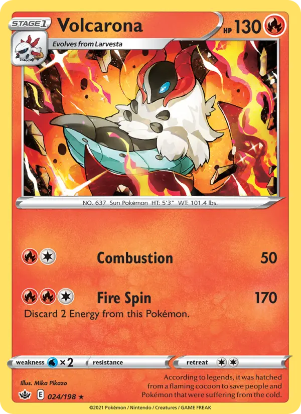 Volcarona 24 card from Chilling Reign