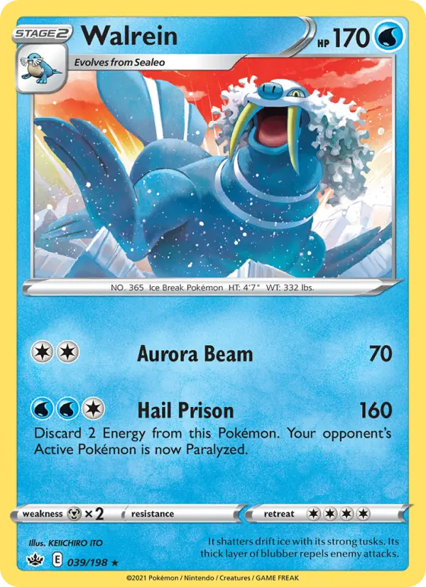 Walrein 39 card from Chilling Reign