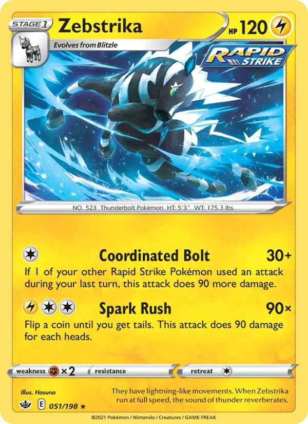 Zebstrika 51 card from Chilling Reign