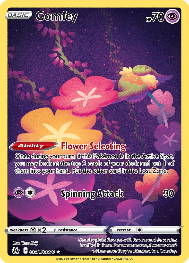 Comfey GG14 — Crown Zenith Galarian Gallery GG14, Holofoil finish