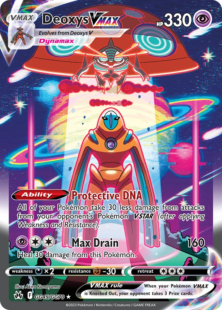 Deoxys VMAX GG45 — Crown Zenith Galarian Gallery GG45, Holofoil finish