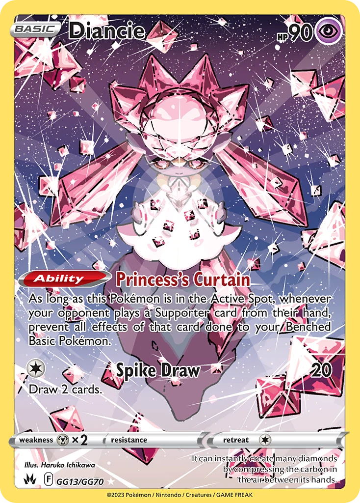 Diancie GG13 — Crown Zenith Galarian Gallery GG13, Holofoil finish