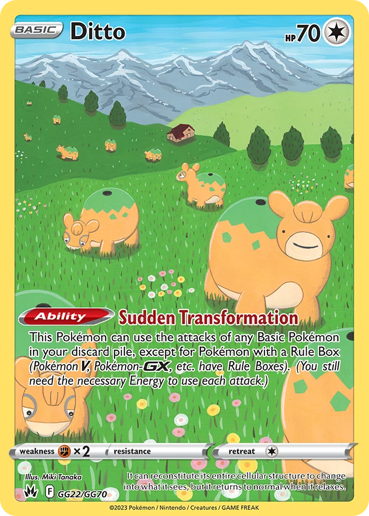 Ditto GG22 — Crown Zenith Galarian Gallery GG22, Holofoil finish