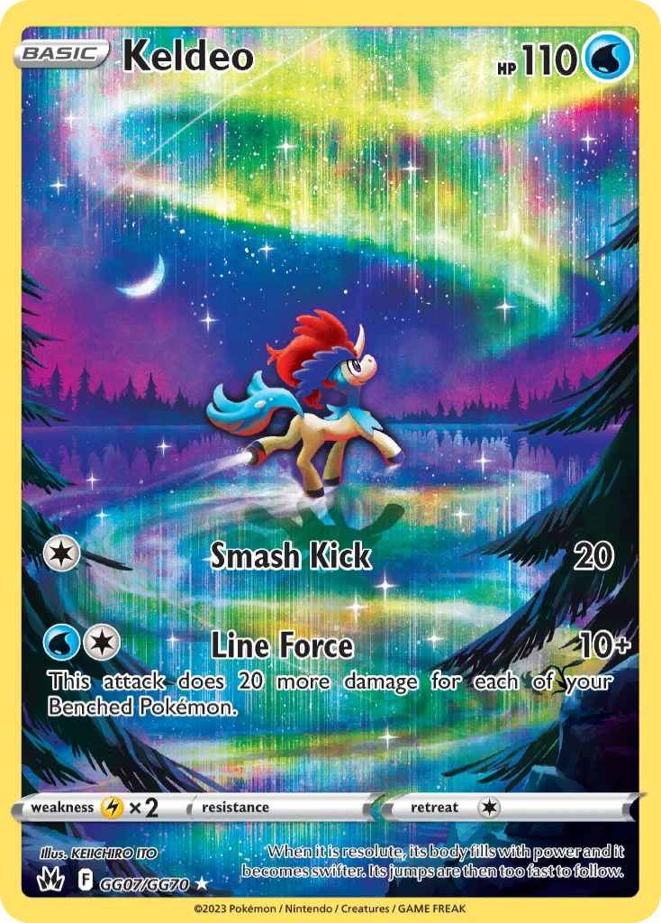 Keldeo GG07 card from Crown Zenith Galarian Gallery